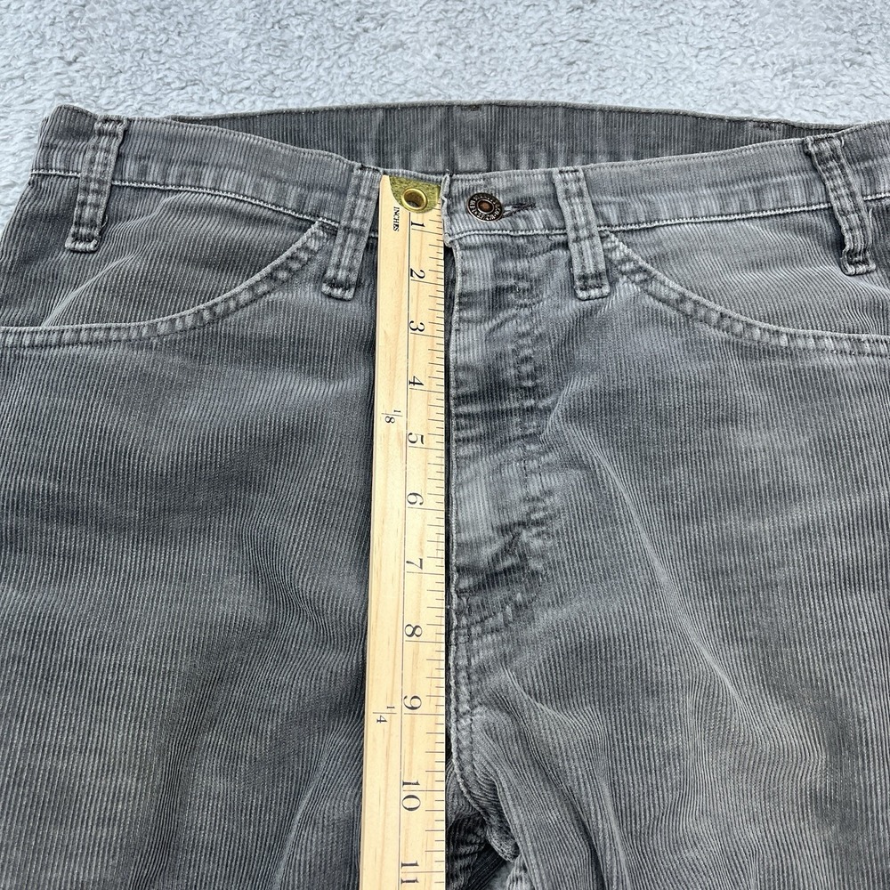 Levi's 519 Corduroy Pants Mens 31x33 Gray Vintage 80s White Tab Academia USA - Picture 7 of 10